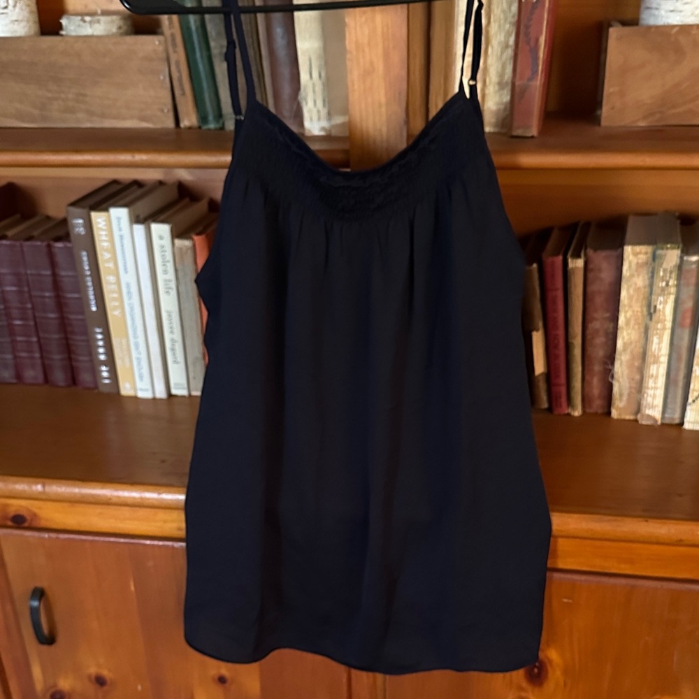 Anthropologie silky Navy Tank. Size Large Never worn
